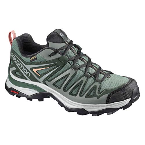 Salomon Damen X Ultra 3 Prime GTX W Trekking-& Wanderhalbschuhe, Grün