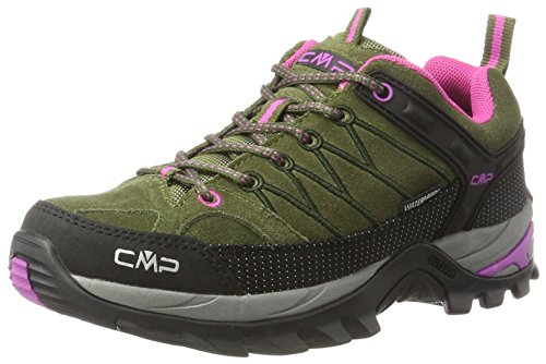 CMP Damen Rigel Low WP Trekking- & Wanderhalbschuhe, Grün-Pink